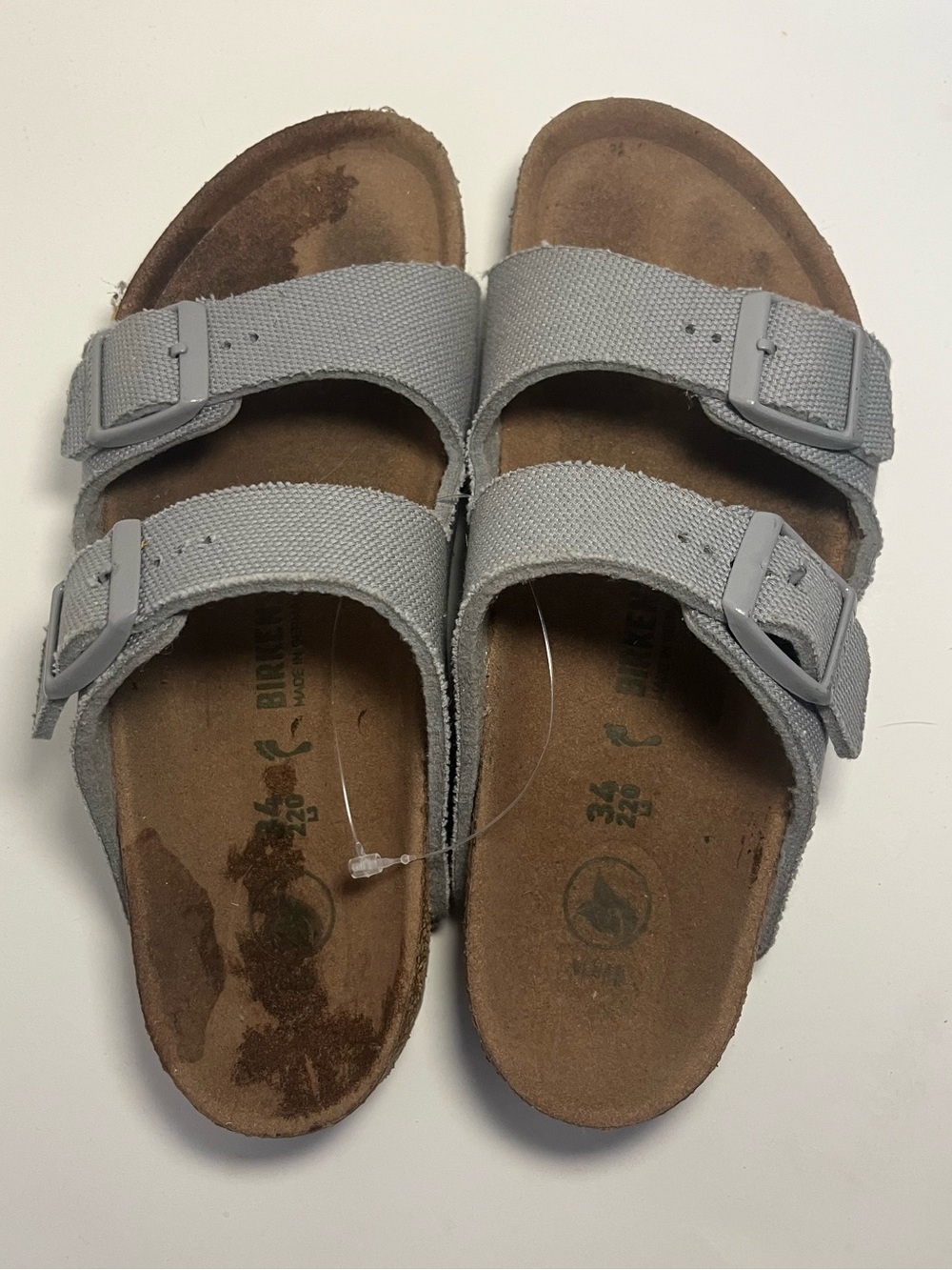 Birkenstock Kids Light Gray Double-Strap Sandals
